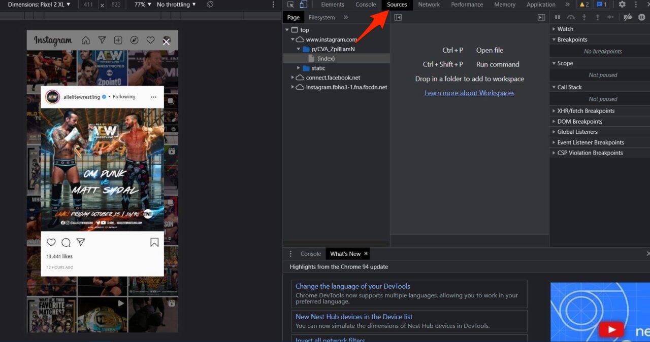 How to View Full-Size Instagram Photos? 16 After-you-have-selected-the-image-press-the-F12-key-on-your-keyboard-to-open-the-Developers-Tools