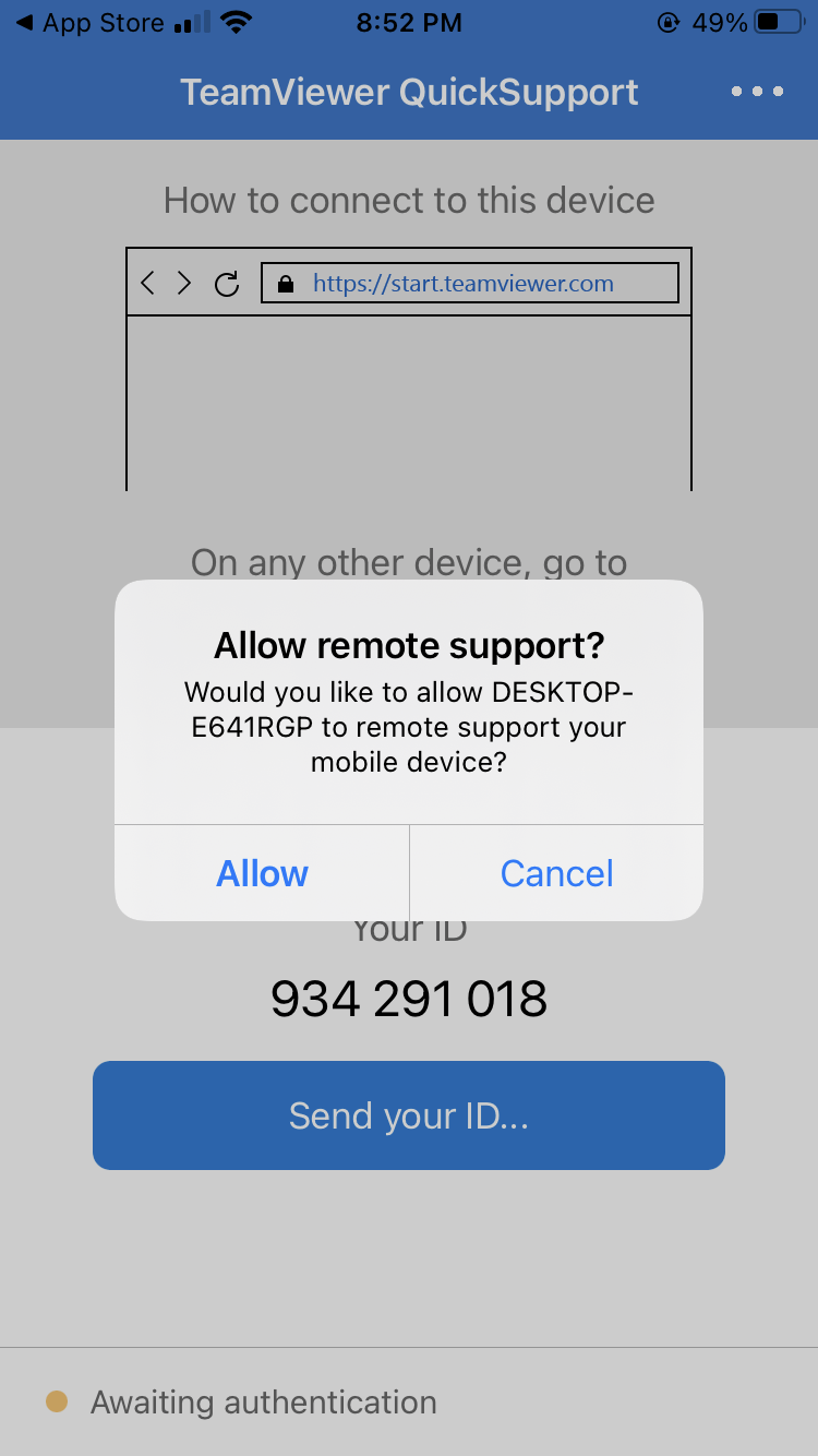 How to Remotely Access iPhone from PC? 11 Allow Remote Support