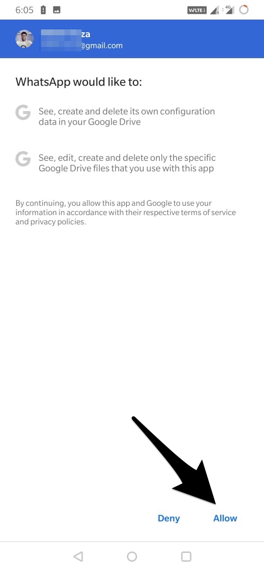 Why Can't I Locate WhatsApp Backup File in Google Drive? 11 Allow_Access_to_Google_Drive