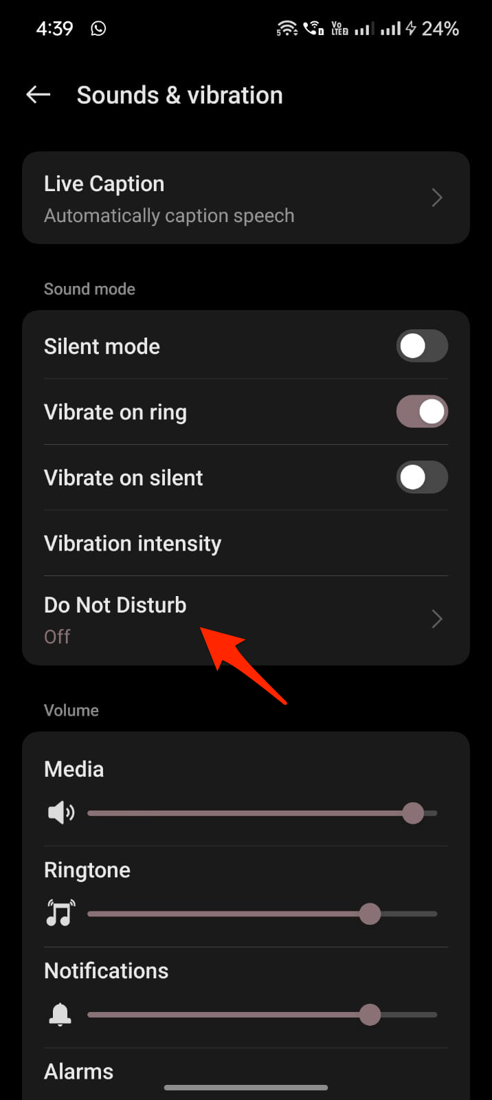 5 Ways to Fix WhatsApp Calls Not Ringing on Android 5 Android_DND_Settings