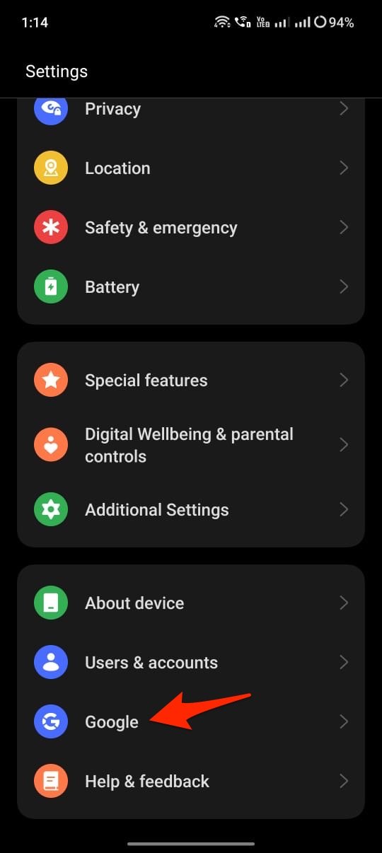 How to Recover Gmail Account Without Mobile Number or Recovery Email? 2 Android_Settings_Google