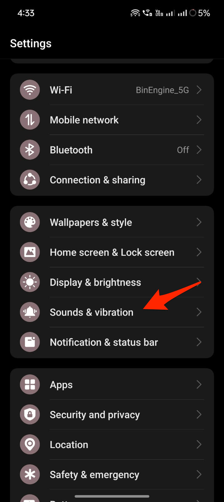 5 Ways to Fix WhatsApp Calls Not Ringing on Android 4 Android_Settings_Sound_and_Vibration
