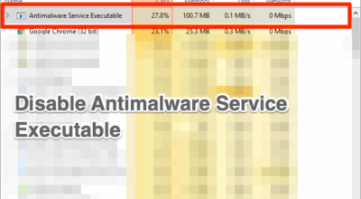 How to Stop 'Antimalware Service Executable' High Usage? Disable Antimalware Service Executable