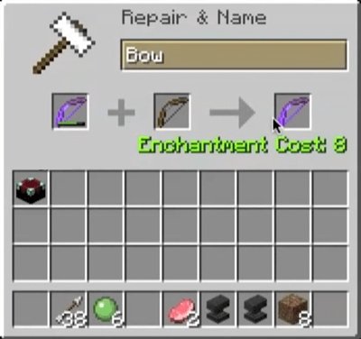 How to Repair a Bow in Minecraft? 2 Anvil