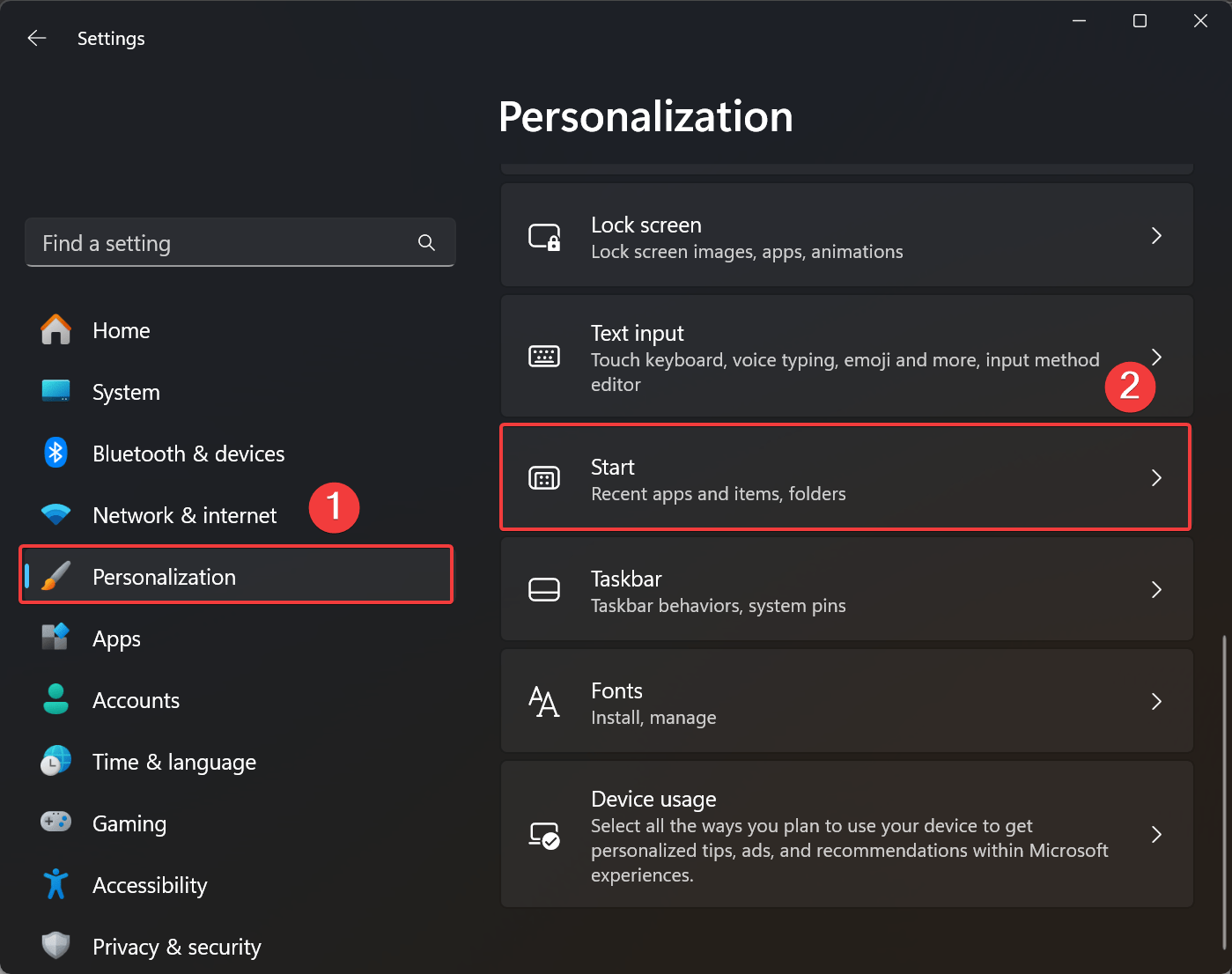 How to Turn Off Ads in Windows 11 Start Menu 2 Open Start settings