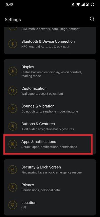 Apps & Notification