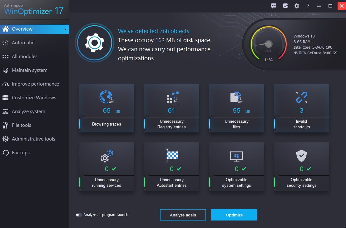10 Best Windows 11 PC Cleaner Apps 3 Ashampoo WinOptimizer