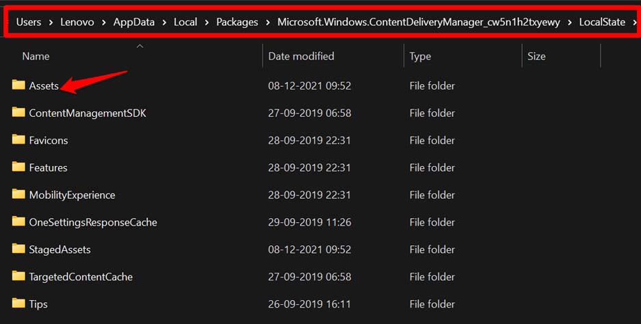 Assets folder