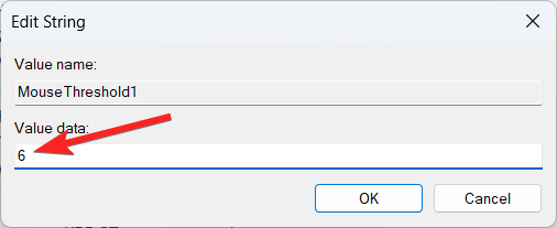How to Enable or Disable Pointer Precision in Windows 11 16 Assign 6 in the value data field