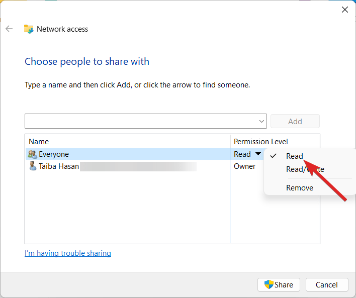 How to Copy Files Over the Network Using Robocopy on Windows 11? 5 Assign Read permission to the user