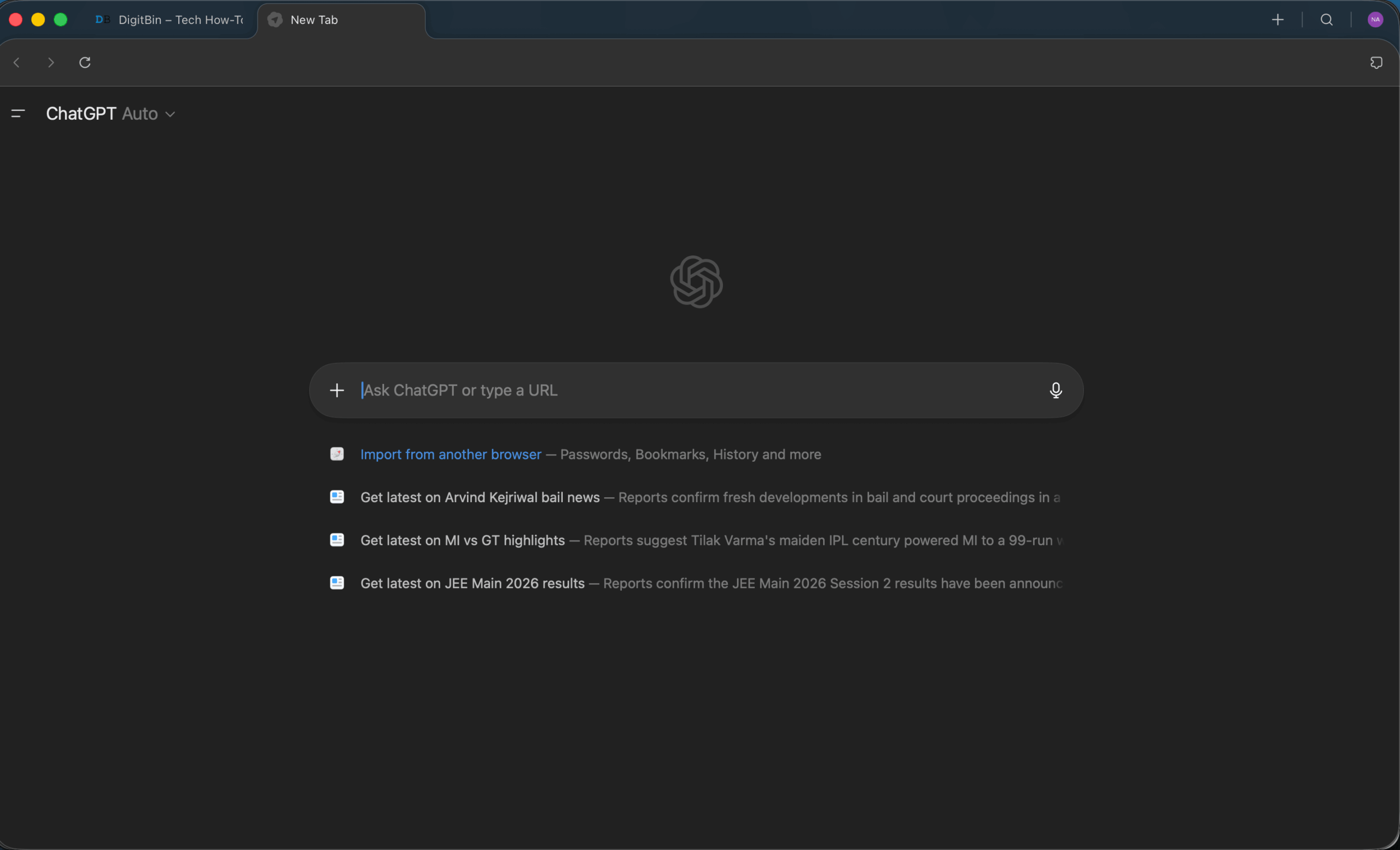 I Used ChatGPT Atlas for a Month, Chrome Still Comes Out Ahead 2 Atlas Browser Homepage Interface