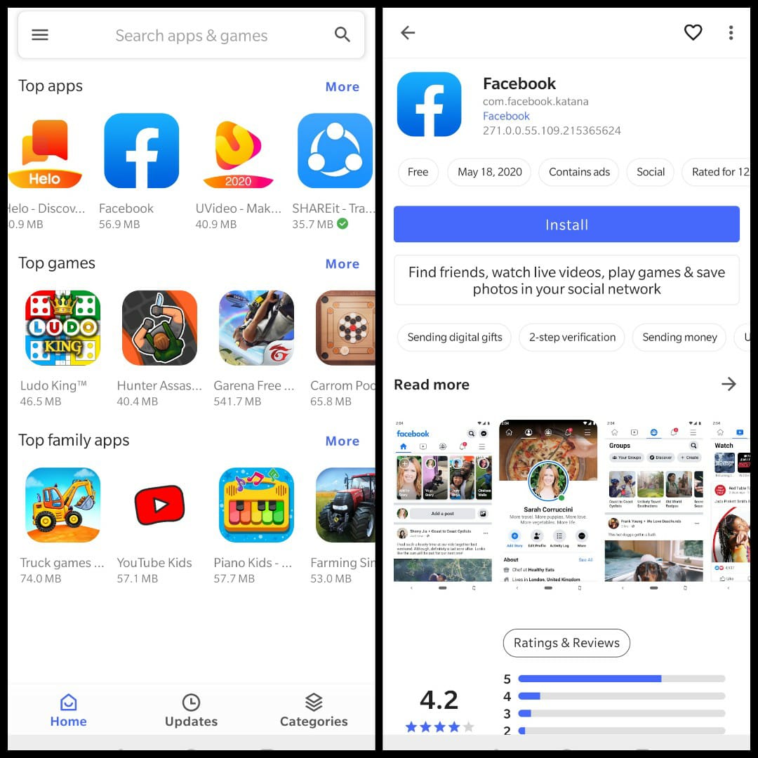 Install Apps from Play Store without Google Account or Google Services 2 Aurora Store Interface