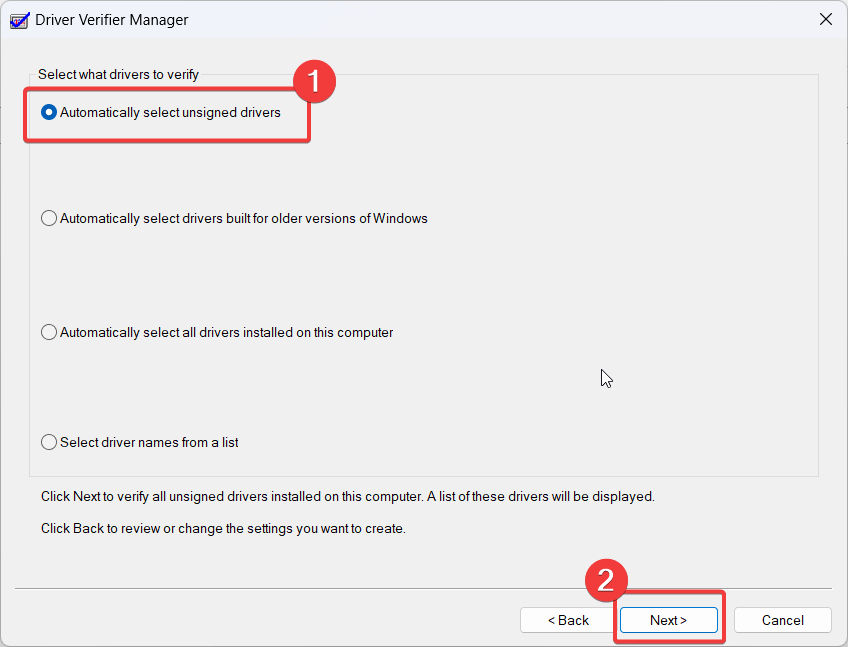 How to Fix FAT FILE SYSTEM (fastfat.sys) BSOD on Windows 9 Automatically select unsigned drivers