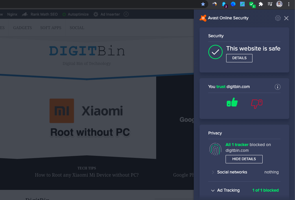 Best Chrome Extensions for your Browser 6 Avast Online Security