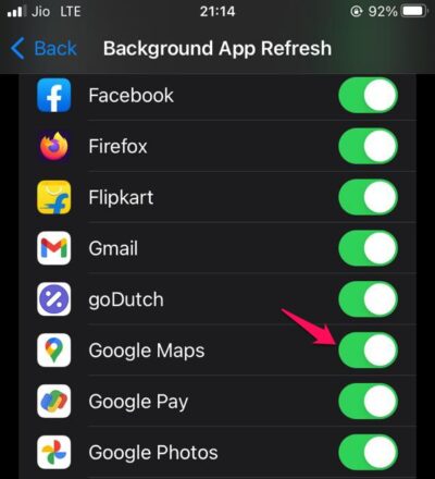 How to Fix Google Maps Not working on iPhone? 3 Background App Referesh