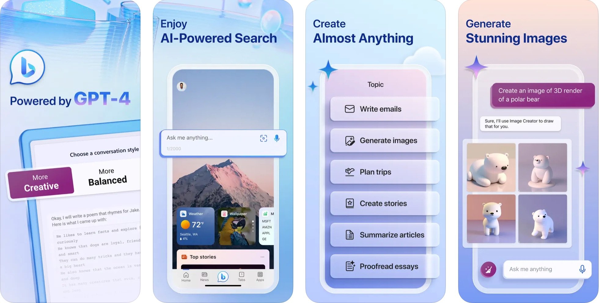 10 Best Free AI apps for iPhone 4 Bing AI Image