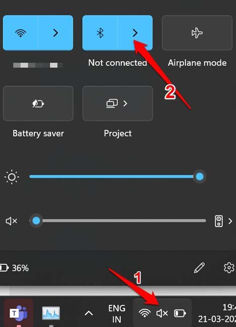 Bluetooth audio settings