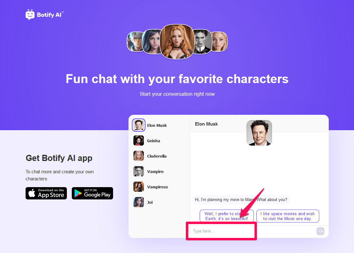 6 Best Character.AI NSFW Alternatives 4 Botify AI
