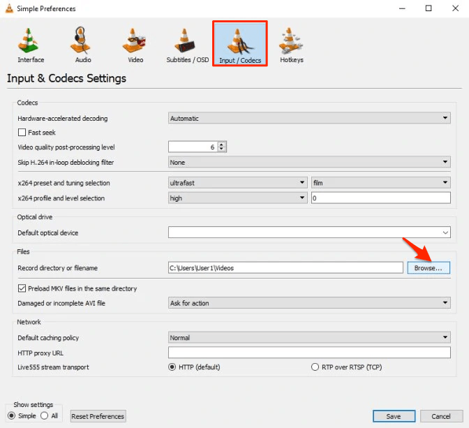 Trim Video in VLC Player | Windows and Mac 3 Browse File Location