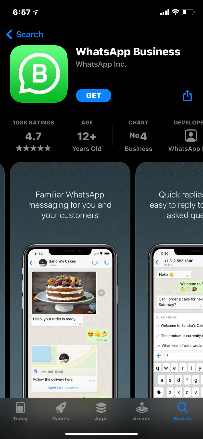 Busniess App for iOS