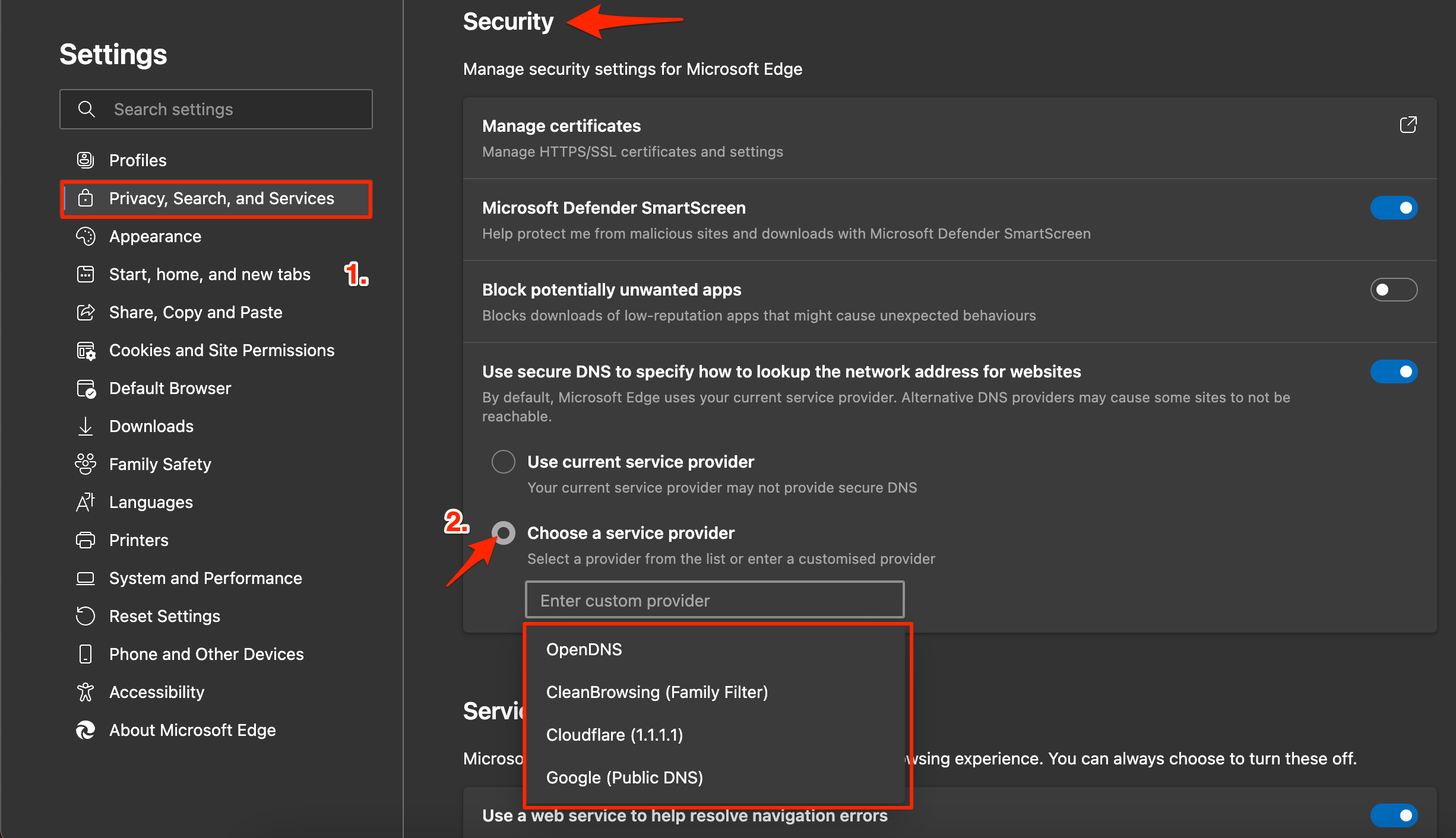 Bing Not Working on Edge Browser: Here's How to Fix it! 3 Choose a service provider