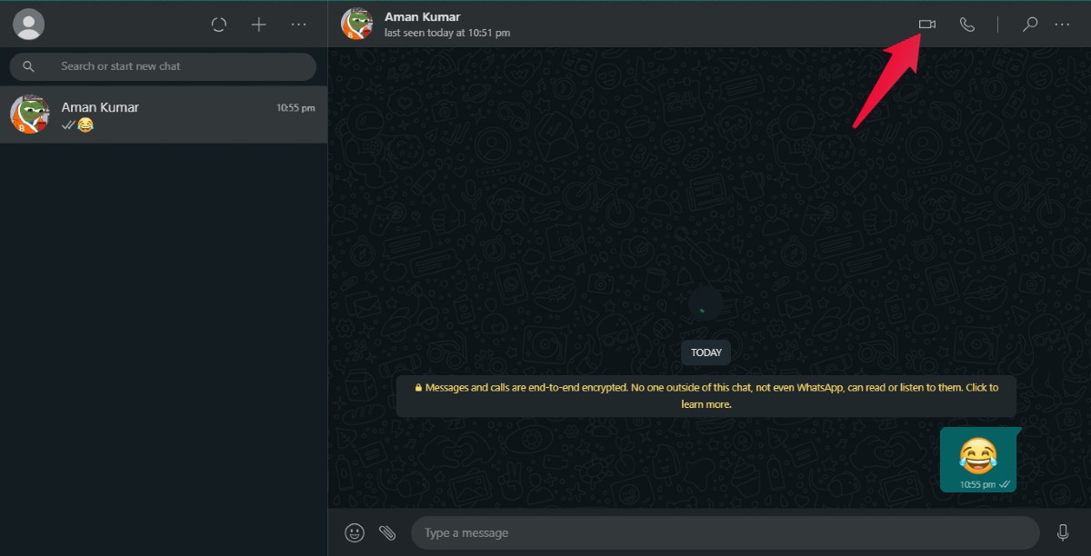 How to Make WhatsApp Video Call on Windows 11? 8 Camcorder