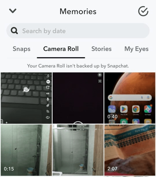 How to Slow Down Videos in Snapchat? 5 Select the video you wish to slow down