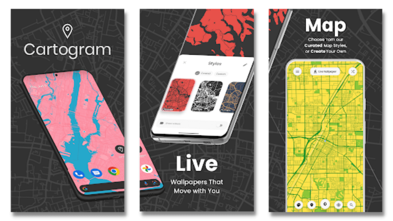 10 Best 3D Live Wallpaper Apps for Android 4 Cartogram Live Map Wallpaper