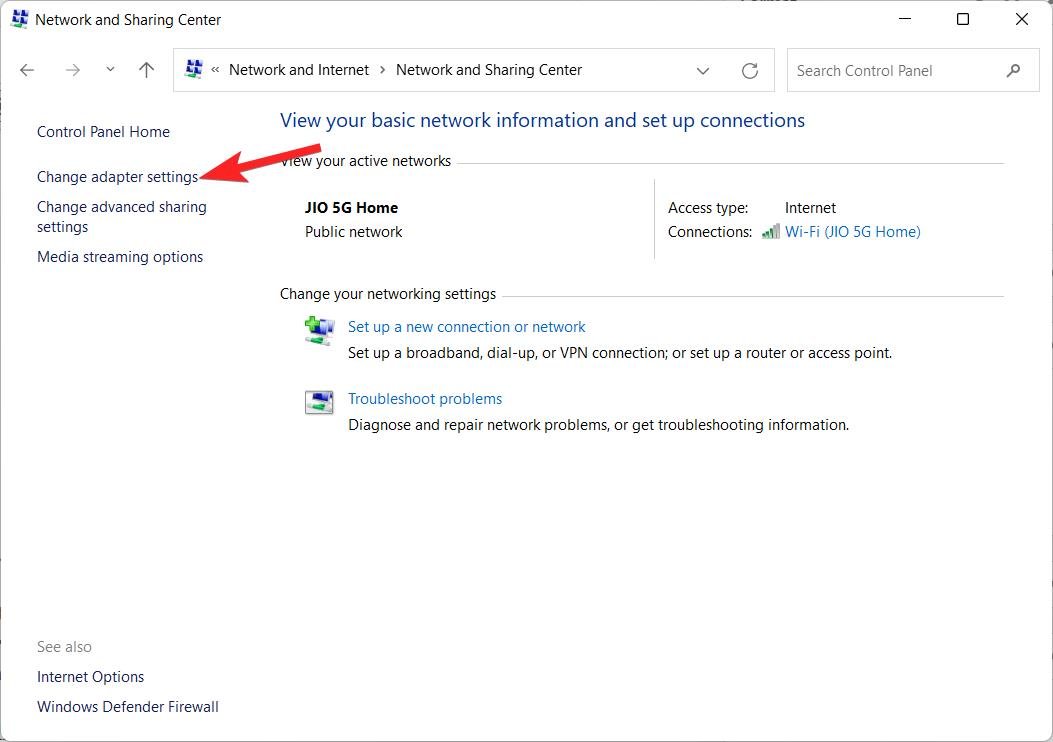 How to Set a Static IP Address on Windows 11? 20 Change adapter settings