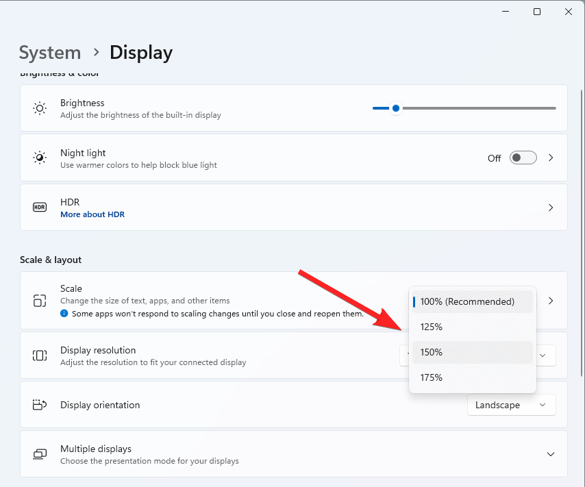 How to Fix Stretched Screen Issue in Windows 11 16 Change scale settings
