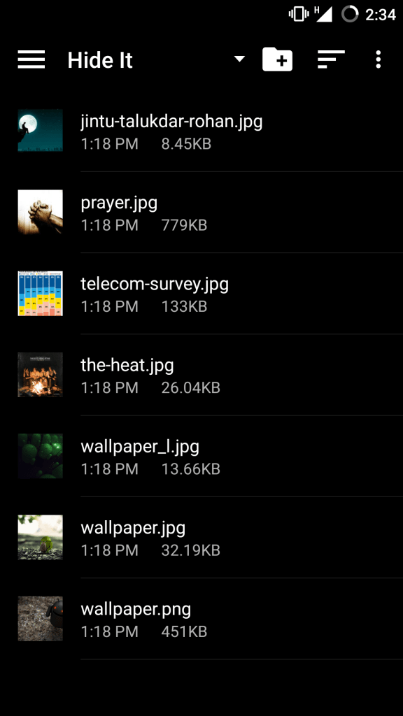 How to unhide any Private Hidden Media in Android Smartphone ? 3 Change the file name with .dot extension to make the photos visble