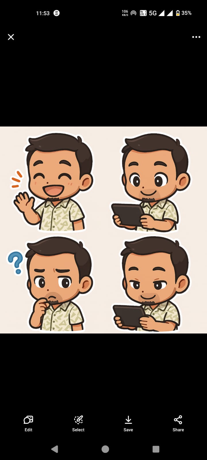 How to Create Chibi-Style WhatsApp Stickers Using ChatGPT 5 Open the downloaded image in your Gallery. Next, long-press on the image and select "Save as Sticker".