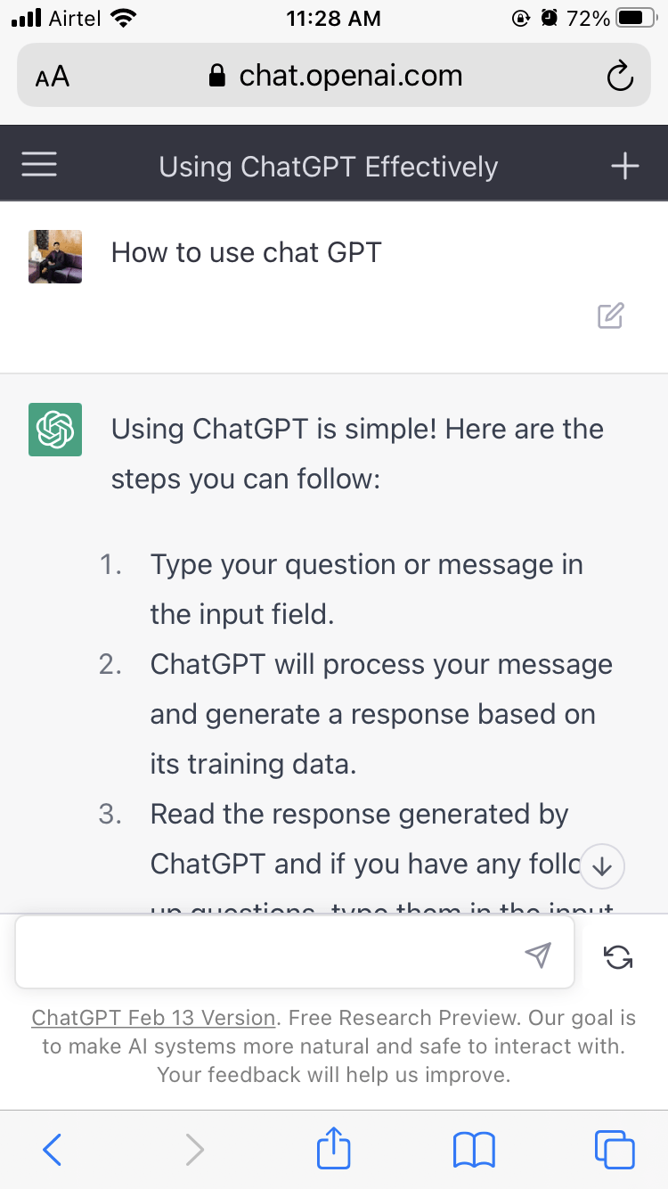 How to Install ChatGPT as an App on iPhone? 8 ChatGPT will analyze your query and generate a response with the most specific content.