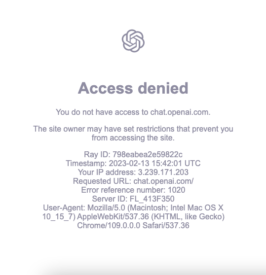 How to Fix ChatGPT Access Denied Error 1020? 2 ChatGPT Access Denied Error 1020
