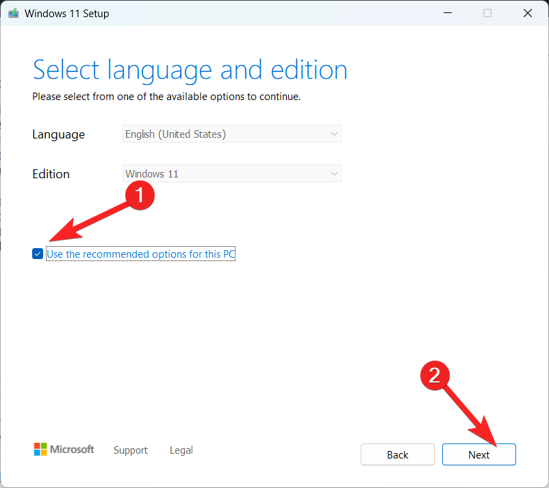 Download Windows 11 23H2 Official ISO File 6 Check the Use the recommended option for this PC option