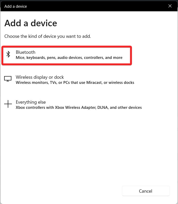 How to Use Dynamic Lock in Windows 11? 7 Choose Bluetooth from the popup screen