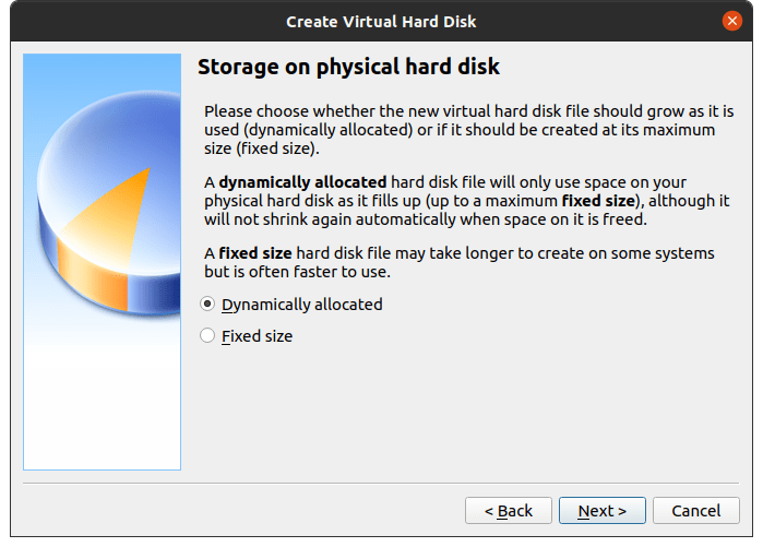 How to Run and Use Windows 10 in Linux PC? 17 Choose “Dynamically Allocated” and then click on “Next” to continue