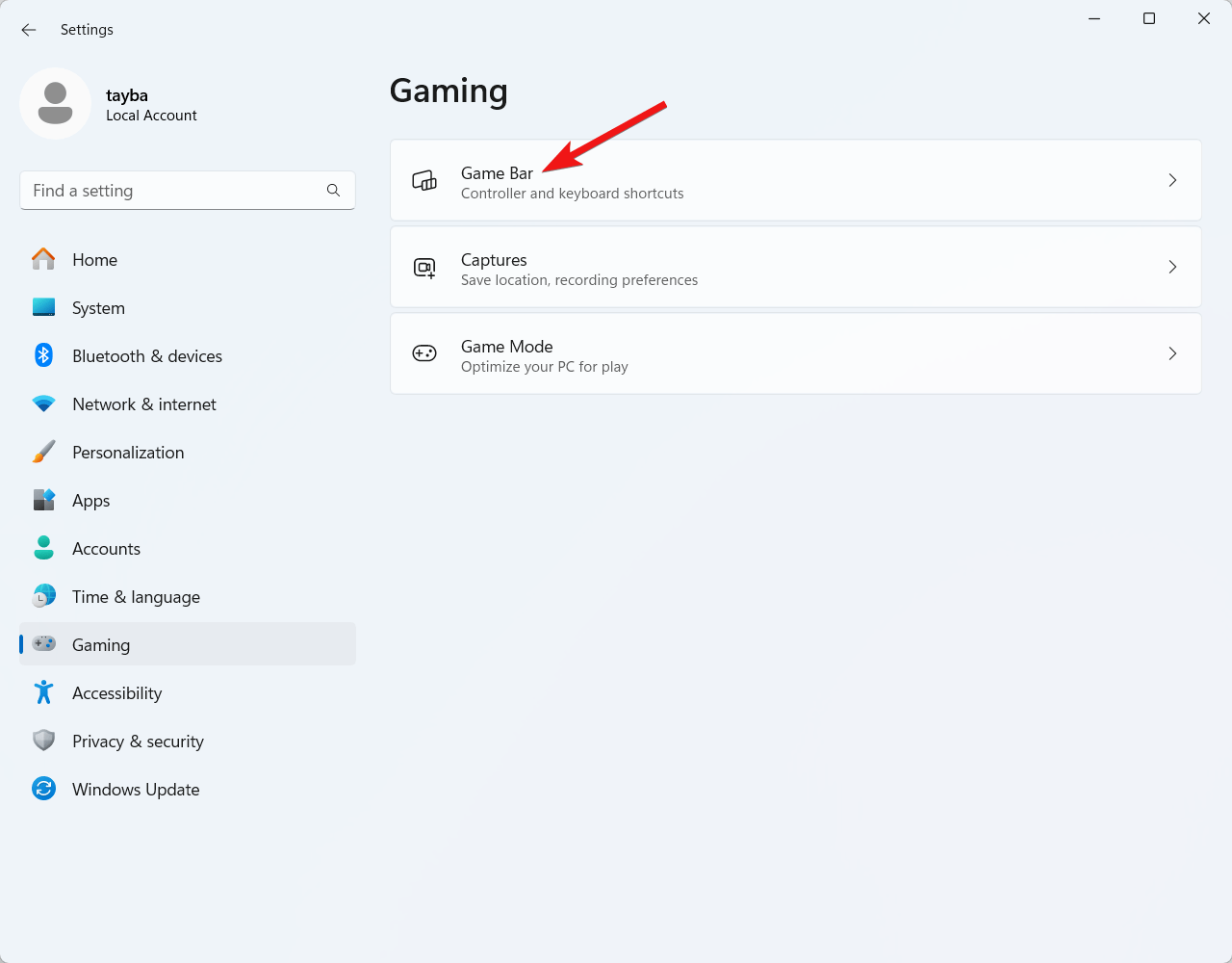 How to View Hidden Performance Overlay in Windows 11 3 Choose Game Bar from the right section
