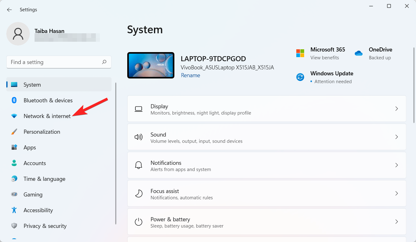 How to Fix Missing Cellular Option in Windows 11? 14 Choose Network and Internet