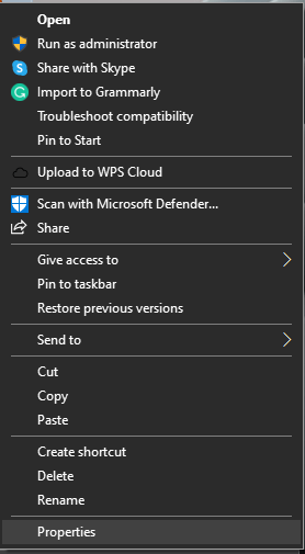 Fix - The Application Was Unable To Start Correctly (0xc0000142) 17 Choose “Properties” to reveal more options.