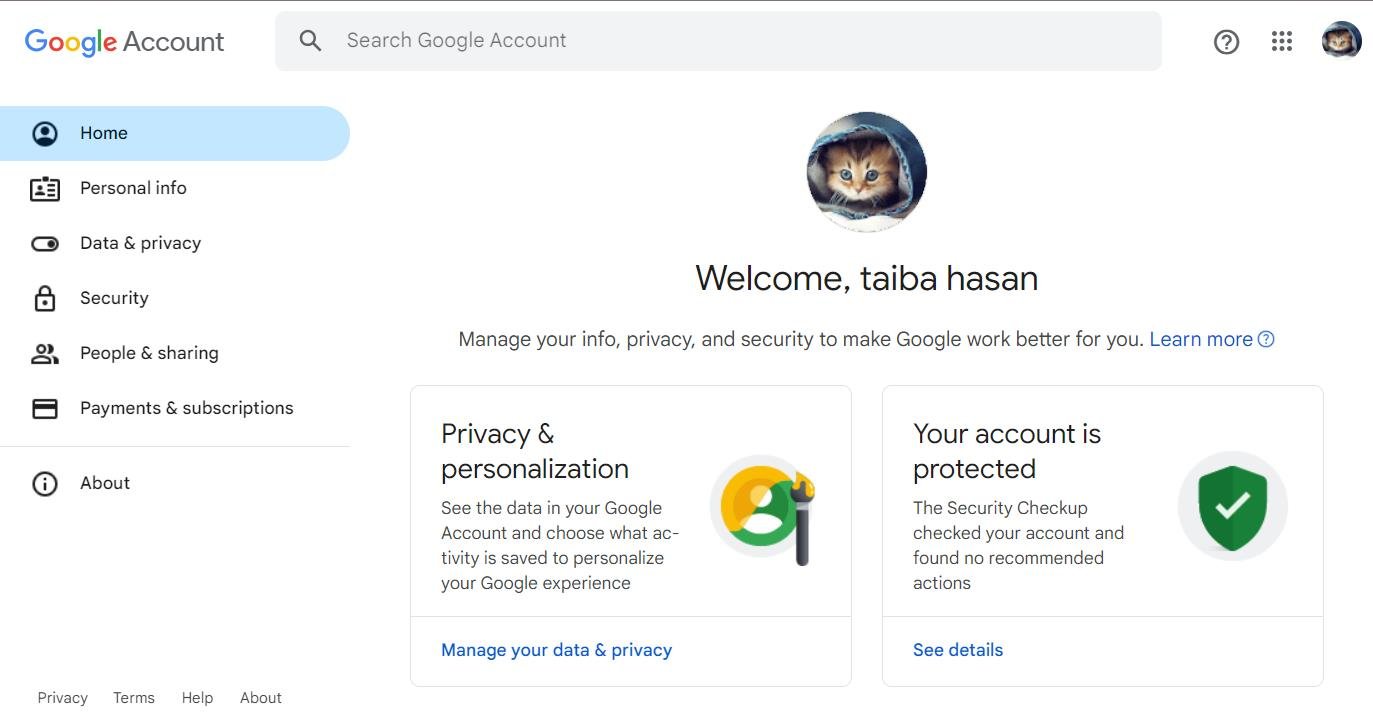Choose Security option from the left pane