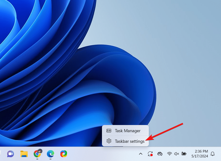 How to Fix High Memory Usage by News and Interest on Windows 11 4 Choose Taskbar settings