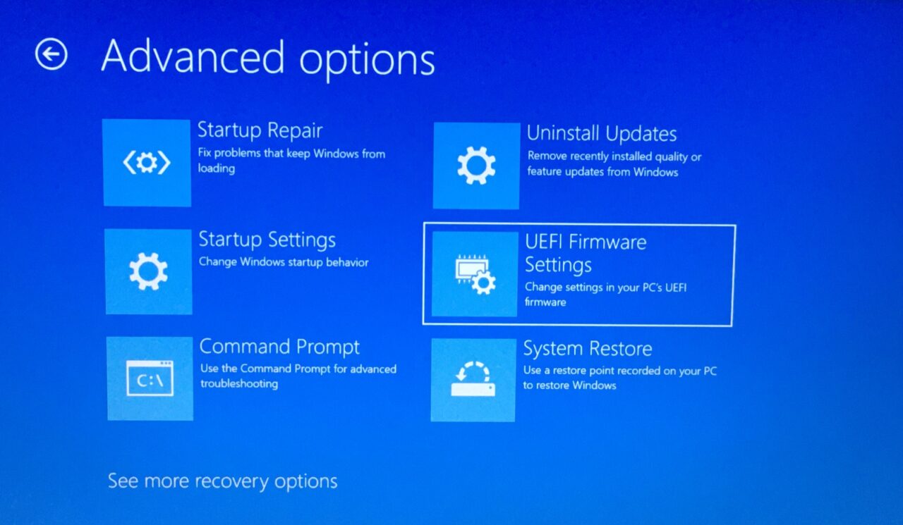 FIX: (VAN9001) This Build of Vanguard Requires TPM Version 2.0 in Windows 11 10 Choose UEFI Settings (7)