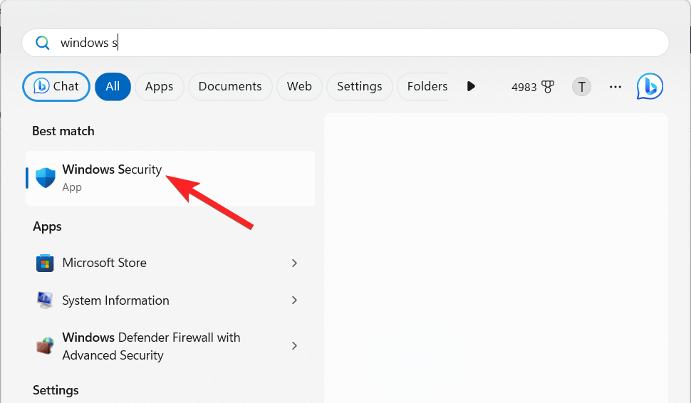 How to Improve the Gaming Experience on Windows 11 15 Choose Windows Security from the results section