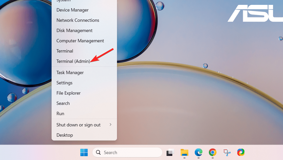How do you Change the Screen Timeout in Windows 11 13 Choose terminal admin from quick links menu