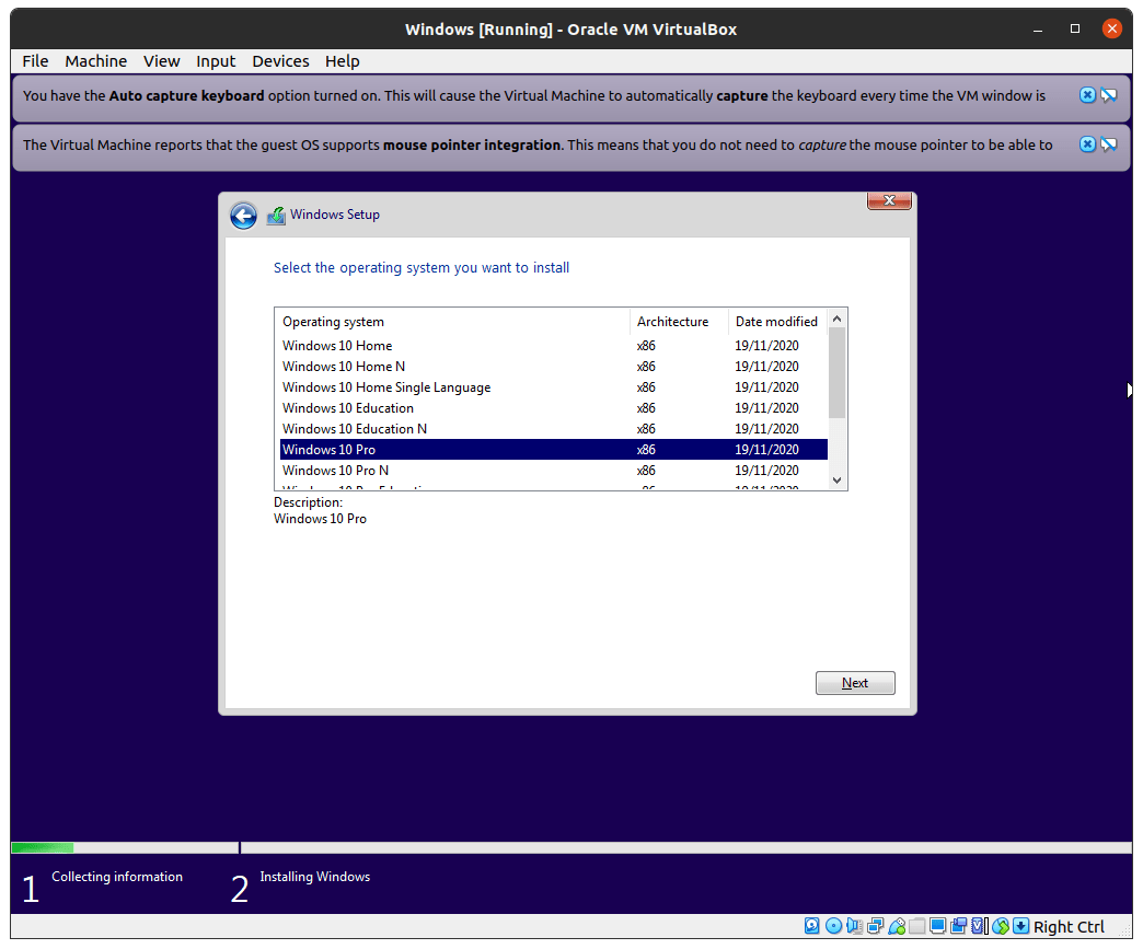 How to Run and Use Windows 10 in Linux PC? 28 Choose the edition and then click on “Next” to proceed