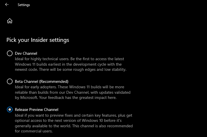 How to Install Windows 11 on AMD Computer? 18 Choose “Dev Channel” or “Beta Channel.