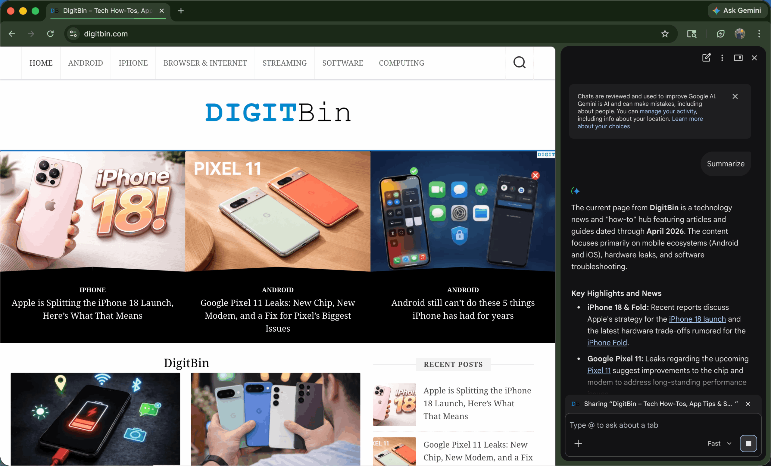 I Used ChatGPT Atlas for a Month, Chrome Still Comes Out Ahead 5 Chrome Ask Gemini DigitBin Summary