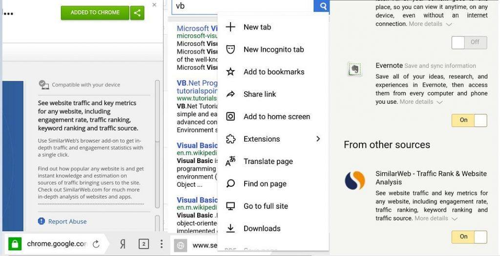 Install Google Chrome Extensions on Android Browser 8 Chrome Extension Installation in Yandex Browser