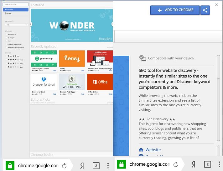 Install Google Chrome Extensions on Android Browser 7 Chrome Store in Yandex Browser